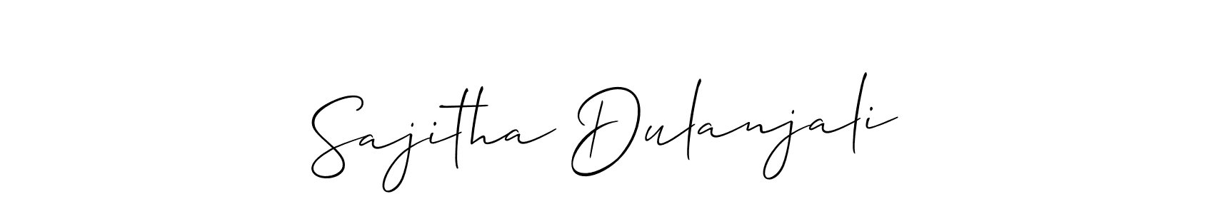 Use a signature maker to create a handwritten signature online. With this signature software, you can design (Allison_Script) your own signature for name Sajitha Dulanjali. Sajitha Dulanjali signature style 2 images and pictures png