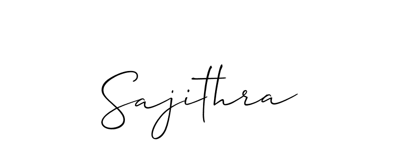 Also we have Sajithra name is the best signature style. Create professional handwritten signature collection using Allison_Script autograph style. Sajithra signature style 2 images and pictures png