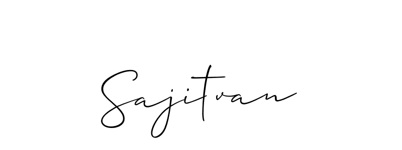 Design your own signature with our free online signature maker. With this signature software, you can create a handwritten (Allison_Script) signature for name Sajitvan. Sajitvan signature style 2 images and pictures png
