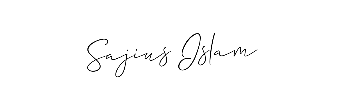 Make a beautiful signature design for name Sajius Islam. With this signature (Allison_Script) style, you can create a handwritten signature for free. Sajius Islam signature style 2 images and pictures png