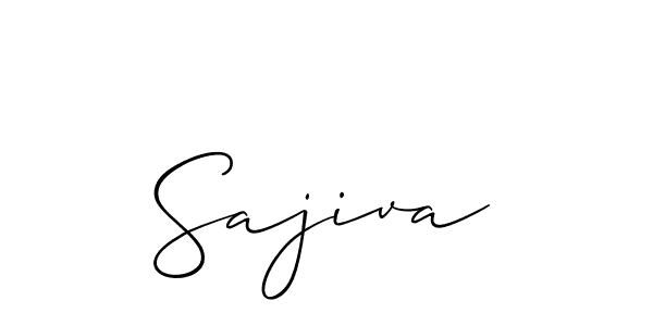 Best and Professional Signature Style for Sajiva. Allison_Script Best Signature Style Collection. Sajiva signature style 2 images and pictures png