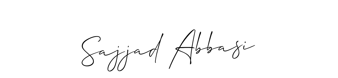 How to make Sajjad Abbasi signature? Allison_Script is a professional autograph style. Create handwritten signature for Sajjad Abbasi name. Sajjad Abbasi signature style 2 images and pictures png