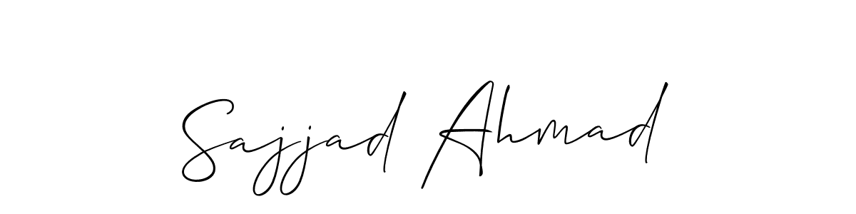 Make a beautiful signature design for name Sajjad Ahmad. With this signature (Allison_Script) style, you can create a handwritten signature for free. Sajjad Ahmad signature style 2 images and pictures png