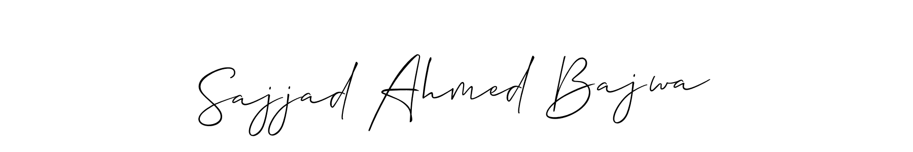 Use a signature maker to create a handwritten signature online. With this signature software, you can design (Allison_Script) your own signature for name Sajjad Ahmed Bajwa. Sajjad Ahmed Bajwa signature style 2 images and pictures png