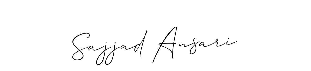 How to make Sajjad Ansari name signature. Use Allison_Script style for creating short signs online. This is the latest handwritten sign. Sajjad Ansari signature style 2 images and pictures png