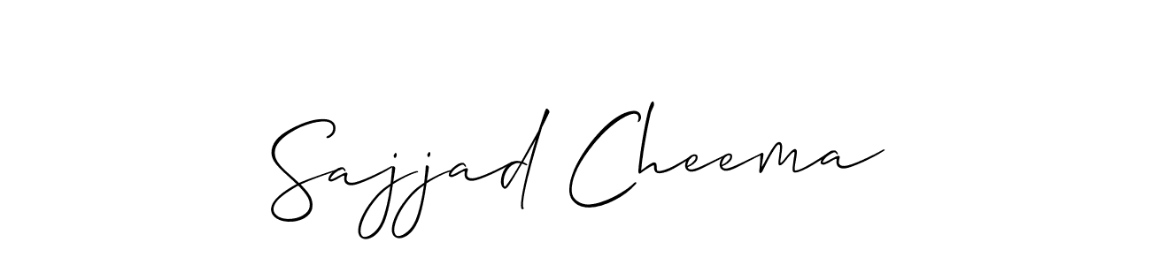 Create a beautiful signature design for name Sajjad Cheema. With this signature (Allison_Script) fonts, you can make a handwritten signature for free. Sajjad Cheema signature style 2 images and pictures png