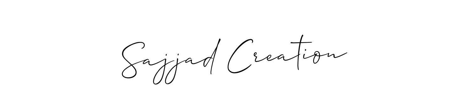 Use a signature maker to create a handwritten signature online. With this signature software, you can design (Allison_Script) your own signature for name Sajjad Creation. Sajjad Creation signature style 2 images and pictures png