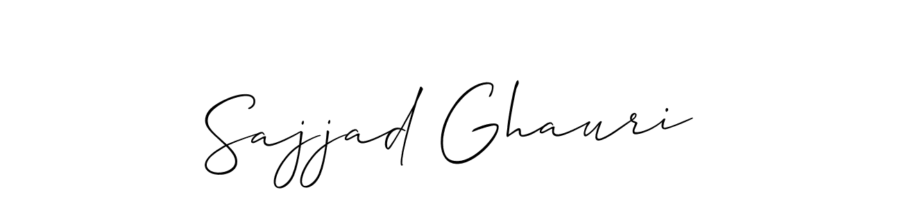 Design your own signature with our free online signature maker. With this signature software, you can create a handwritten (Allison_Script) signature for name Sajjad Ghauri. Sajjad Ghauri signature style 2 images and pictures png