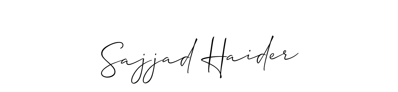 Use a signature maker to create a handwritten signature online. With this signature software, you can design (Allison_Script) your own signature for name Sajjad Haider. Sajjad Haider signature style 2 images and pictures png