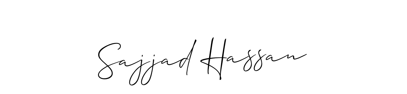 Make a short Sajjad Hassan signature style. Manage your documents anywhere anytime using Allison_Script. Create and add eSignatures, submit forms, share and send files easily. Sajjad Hassan signature style 2 images and pictures png