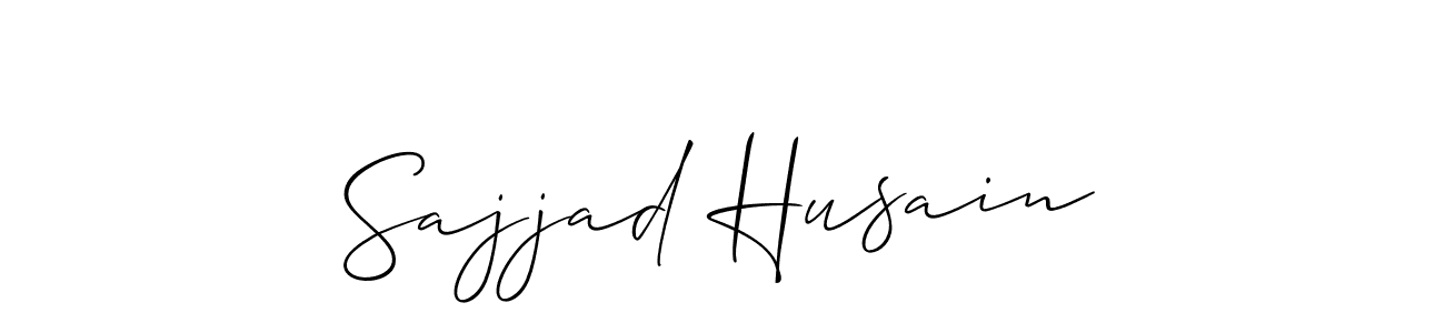 Make a beautiful signature design for name Sajjad Husain. With this signature (Allison_Script) style, you can create a handwritten signature for free. Sajjad Husain signature style 2 images and pictures png