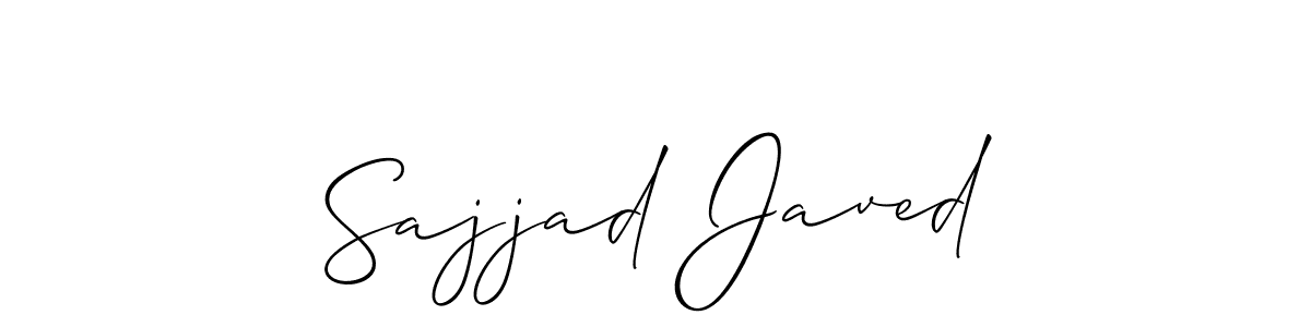 Also we have Sajjad Javed name is the best signature style. Create professional handwritten signature collection using Allison_Script autograph style. Sajjad Javed signature style 2 images and pictures png