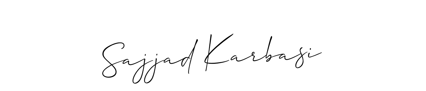 You should practise on your own different ways (Allison_Script) to write your name (Sajjad Karbasi) in signature. don't let someone else do it for you. Sajjad Karbasi signature style 2 images and pictures png