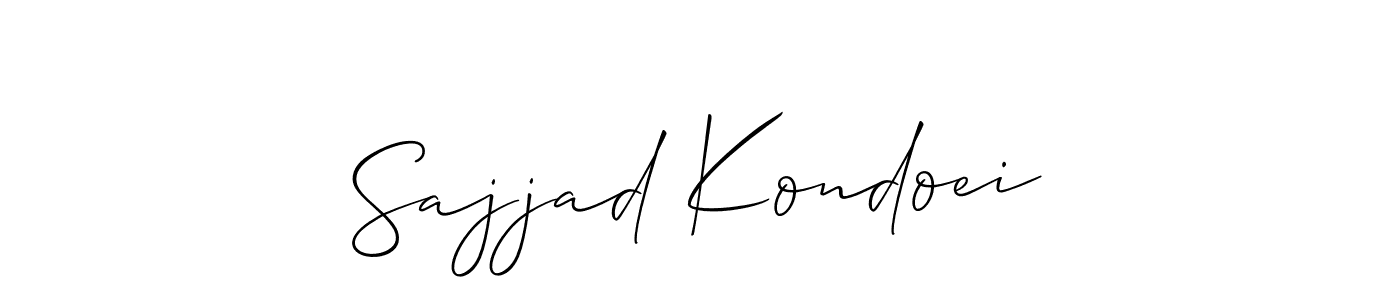 Also we have Sajjad Kondoei name is the best signature style. Create professional handwritten signature collection using Allison_Script autograph style. Sajjad Kondoei signature style 2 images and pictures png