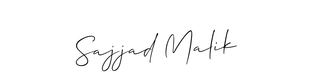 Design your own signature with our free online signature maker. With this signature software, you can create a handwritten (Allison_Script) signature for name Sajjad Malik. Sajjad Malik signature style 2 images and pictures png