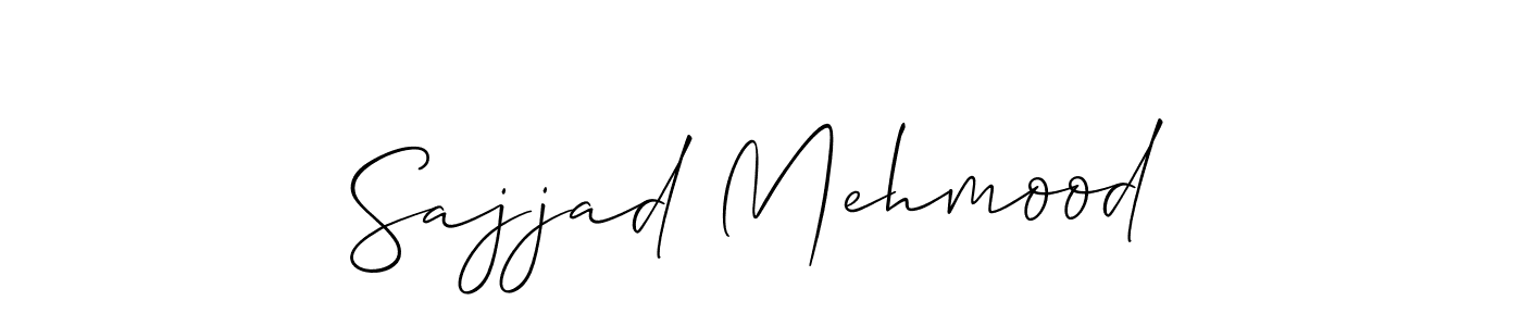 How to make Sajjad Mehmood name signature. Use Allison_Script style for creating short signs online. This is the latest handwritten sign. Sajjad Mehmood signature style 2 images and pictures png