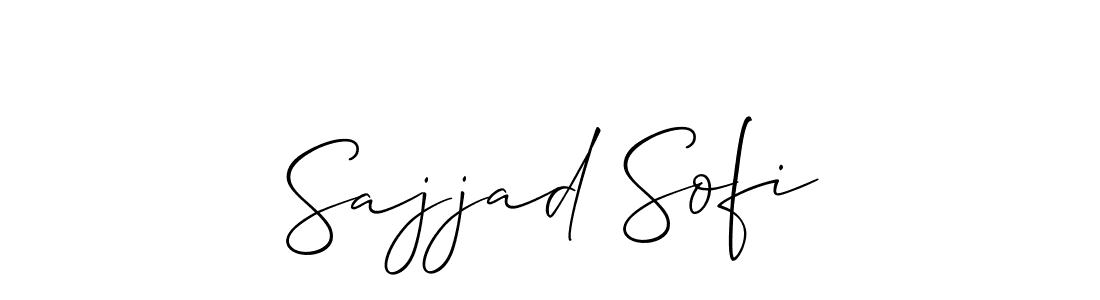 Make a beautiful signature design for name Sajjad Sofi. With this signature (Allison_Script) style, you can create a handwritten signature for free. Sajjad Sofi signature style 2 images and pictures png