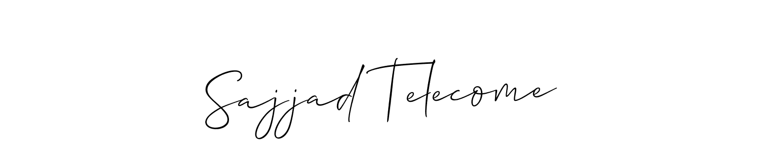 Make a beautiful signature design for name Sajjad Telecome. With this signature (Allison_Script) style, you can create a handwritten signature for free. Sajjad Telecome signature style 2 images and pictures png