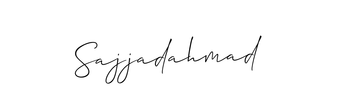 Create a beautiful signature design for name Sajjadahmad. With this signature (Allison_Script) fonts, you can make a handwritten signature for free. Sajjadahmad signature style 2 images and pictures png