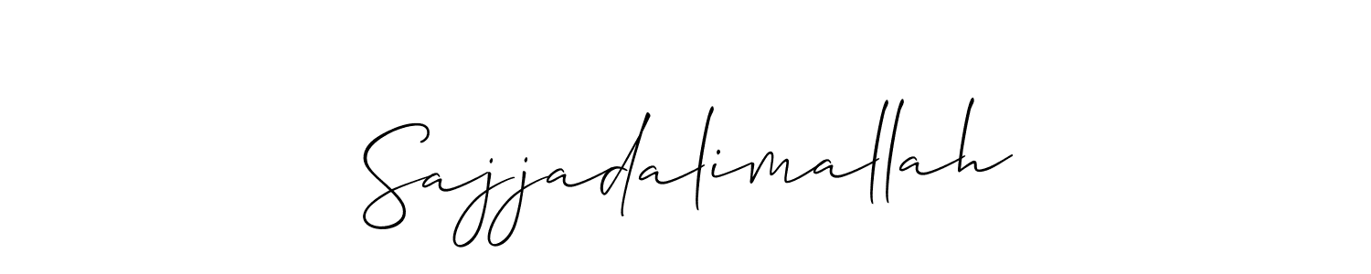 How to Draw Sajjadalimallah signature style? Allison_Script is a latest design signature styles for name Sajjadalimallah. Sajjadalimallah signature style 2 images and pictures png