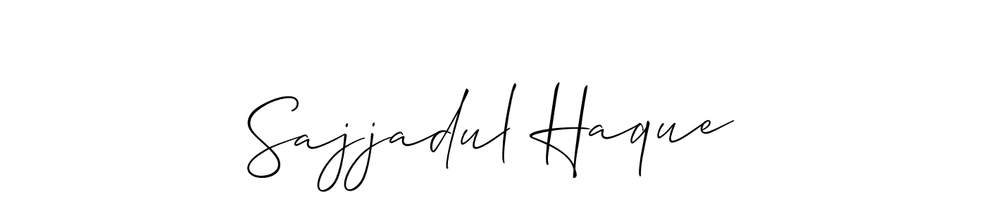 Allison_Script is a professional signature style that is perfect for those who want to add a touch of class to their signature. It is also a great choice for those who want to make their signature more unique. Get Sajjadul Haque name to fancy signature for free. Sajjadul Haque signature style 2 images and pictures png