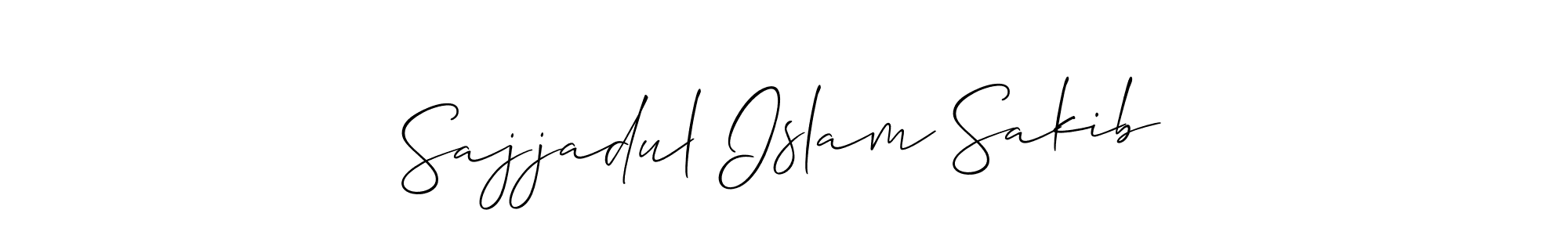 Allison_Script is a professional signature style that is perfect for those who want to add a touch of class to their signature. It is also a great choice for those who want to make their signature more unique. Get Sajjadul Islam Sakib name to fancy signature for free. Sajjadul Islam Sakib signature style 2 images and pictures png