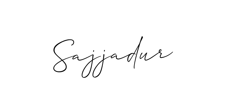 Make a short Sajjadur signature style. Manage your documents anywhere anytime using Allison_Script. Create and add eSignatures, submit forms, share and send files easily. Sajjadur signature style 2 images and pictures png