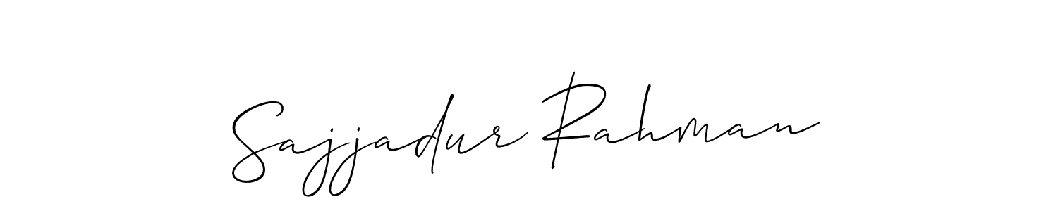 Also we have Sajjadur Rahman name is the best signature style. Create professional handwritten signature collection using Allison_Script autograph style. Sajjadur Rahman signature style 2 images and pictures png