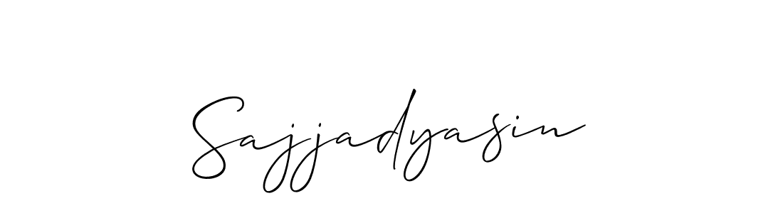 How to Draw Sajjadyasin signature style? Allison_Script is a latest design signature styles for name Sajjadyasin. Sajjadyasin signature style 2 images and pictures png