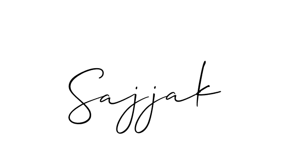 It looks lik you need a new signature style for name Sajjak. Design unique handwritten (Allison_Script) signature with our free signature maker in just a few clicks. Sajjak signature style 2 images and pictures png