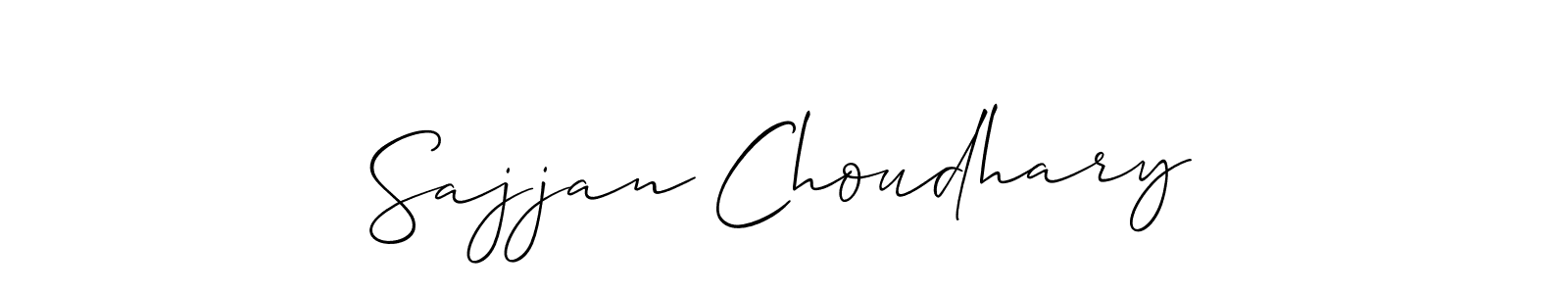 It looks lik you need a new signature style for name Sajjan Choudhary. Design unique handwritten (Allison_Script) signature with our free signature maker in just a few clicks. Sajjan Choudhary signature style 2 images and pictures png