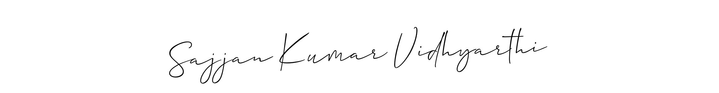 Use a signature maker to create a handwritten signature online. With this signature software, you can design (Allison_Script) your own signature for name Sajjan Kumar Vidhyarthi. Sajjan Kumar Vidhyarthi signature style 2 images and pictures png