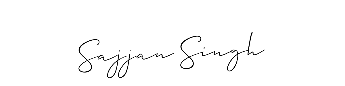 Create a beautiful signature design for name Sajjan Singh. With this signature (Allison_Script) fonts, you can make a handwritten signature for free. Sajjan Singh signature style 2 images and pictures png