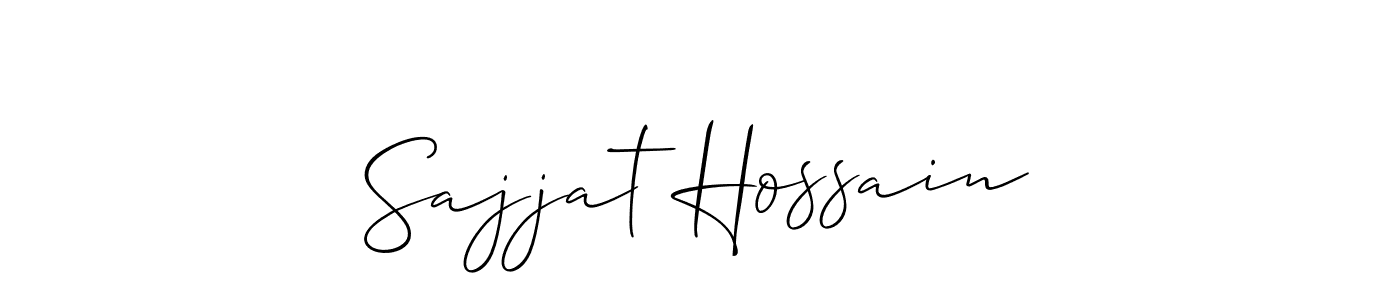 Also we have Sajjat Hossain name is the best signature style. Create professional handwritten signature collection using Allison_Script autograph style. Sajjat Hossain signature style 2 images and pictures png