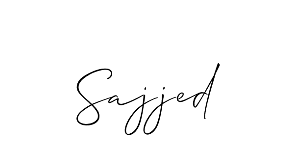 How to make Sajjed signature? Allison_Script is a professional autograph style. Create handwritten signature for Sajjed name. Sajjed signature style 2 images and pictures png