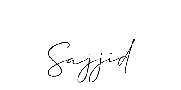 Make a beautiful signature design for name Sajjid. With this signature (Allison_Script) style, you can create a handwritten signature for free. Sajjid signature style 2 images and pictures png