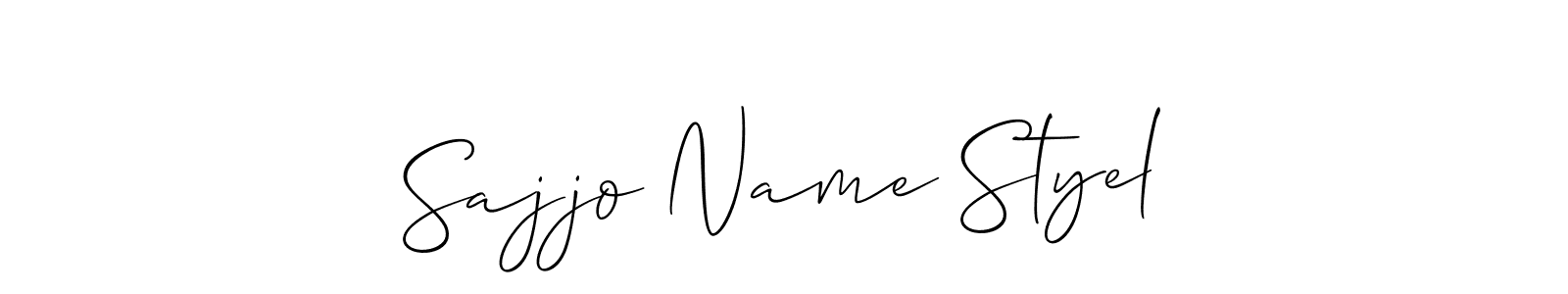 Sajjo Name Styel stylish signature style. Best Handwritten Sign (Allison_Script) for my name. Handwritten Signature Collection Ideas for my name Sajjo Name Styel. Sajjo Name Styel signature style 2 images and pictures png