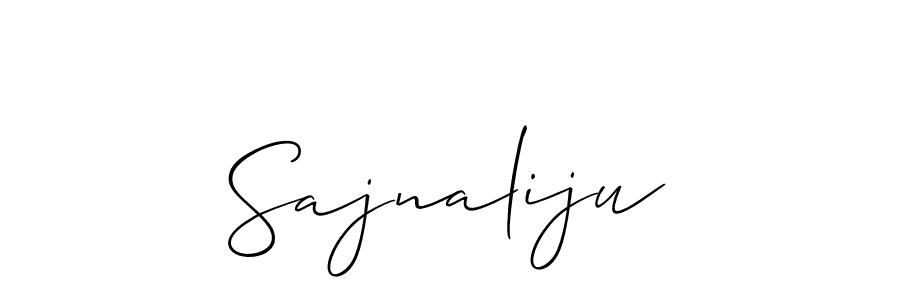 Create a beautiful signature design for name Sajnaliju. With this signature (Allison_Script) fonts, you can make a handwritten signature for free. Sajnaliju signature style 2 images and pictures png