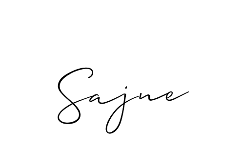 Use a signature maker to create a handwritten signature online. With this signature software, you can design (Allison_Script) your own signature for name Sajne. Sajne signature style 2 images and pictures png