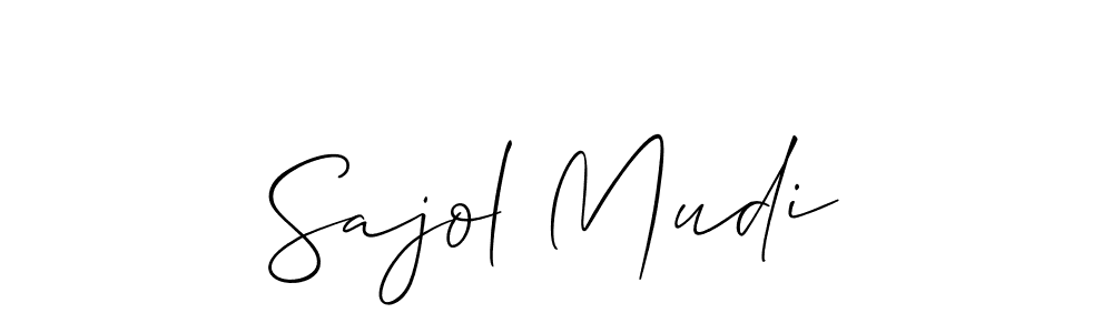 Also we have Sajol Mudi name is the best signature style. Create professional handwritten signature collection using Allison_Script autograph style. Sajol Mudi signature style 2 images and pictures png