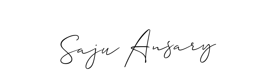 Create a beautiful signature design for name Saju Ansary. With this signature (Allison_Script) fonts, you can make a handwritten signature for free. Saju Ansary signature style 2 images and pictures png