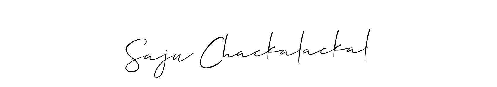 Design your own signature with our free online signature maker. With this signature software, you can create a handwritten (Allison_Script) signature for name Saju Chackalackal. Saju Chackalackal signature style 2 images and pictures png