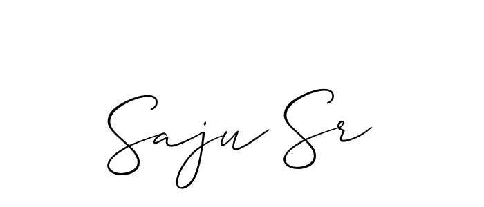 You should practise on your own different ways (Allison_Script) to write your name (Saju Sr) in signature. don't let someone else do it for you. Saju Sr signature style 2 images and pictures png