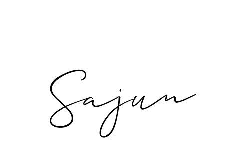 Best and Professional Signature Style for Sajun. Allison_Script Best Signature Style Collection. Sajun signature style 2 images and pictures png