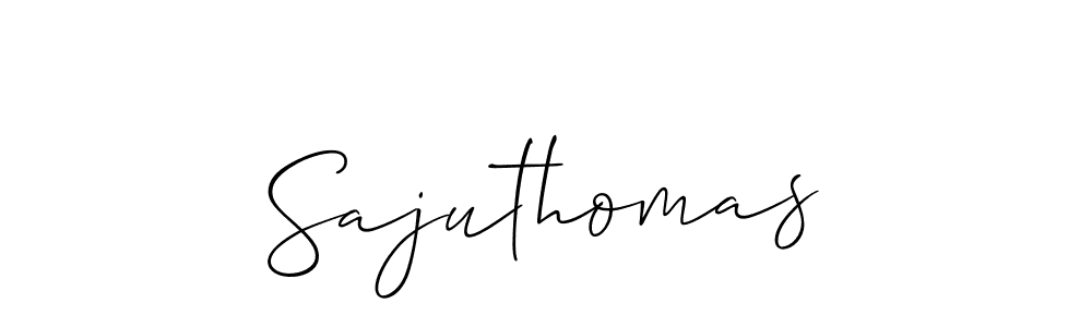 You should practise on your own different ways (Allison_Script) to write your name (Sajuthomas) in signature. don't let someone else do it for you. Sajuthomas signature style 2 images and pictures png