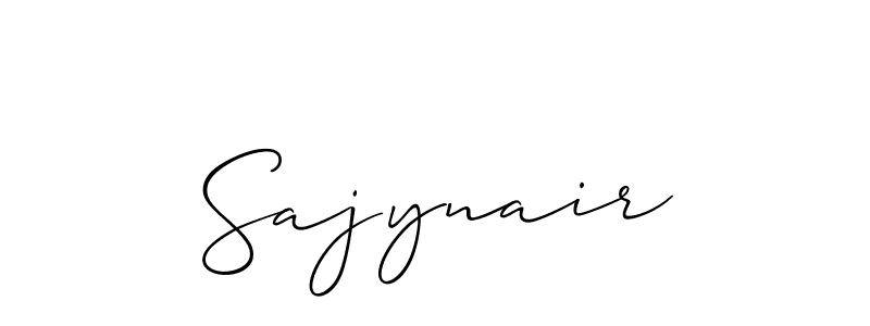 How to make Sajynair signature? Allison_Script is a professional autograph style. Create handwritten signature for Sajynair name. Sajynair signature style 2 images and pictures png