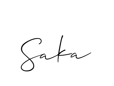 Make a beautiful signature design for name Saka. Use this online signature maker to create a handwritten signature for free. Saka signature style 2 images and pictures png