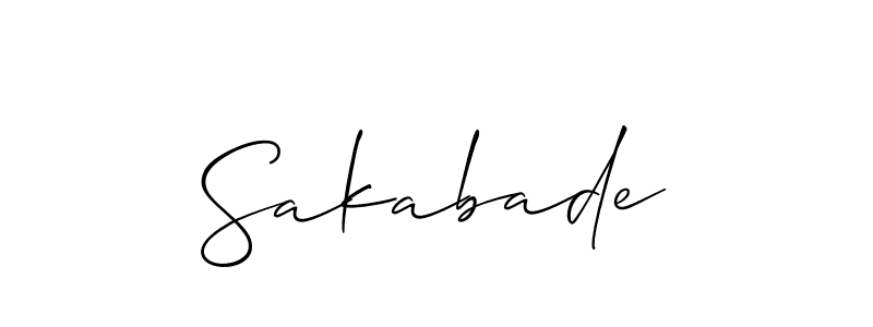 Best and Professional Signature Style for Sakabade. Allison_Script Best Signature Style Collection. Sakabade signature style 2 images and pictures png