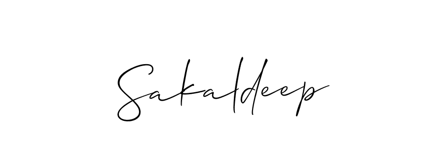 Make a beautiful signature design for name Sakaldeep. With this signature (Allison_Script) style, you can create a handwritten signature for free. Sakaldeep signature style 2 images and pictures png