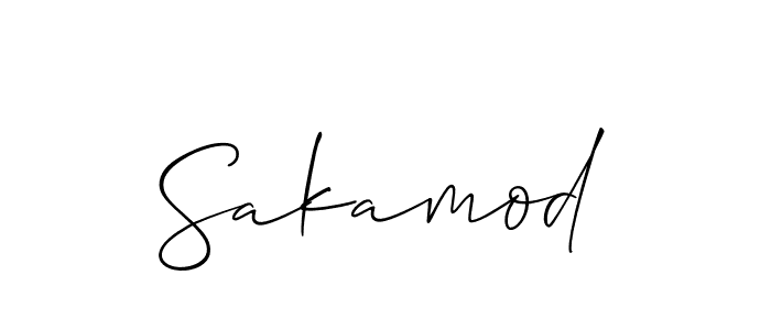 Create a beautiful signature design for name Sakamod. With this signature (Allison_Script) fonts, you can make a handwritten signature for free. Sakamod signature style 2 images and pictures png